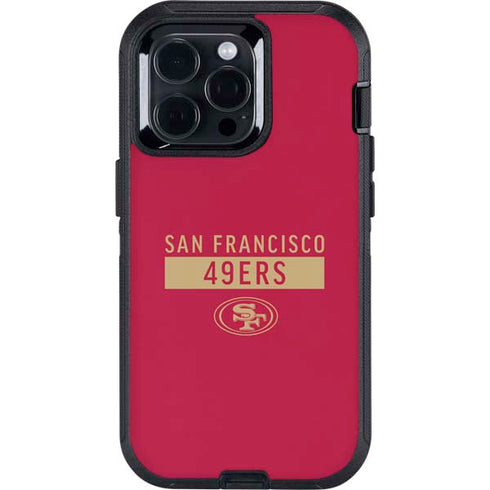 NFL San Francisco 49ers Red Performance Series Otterbox Defender iPhone Skin