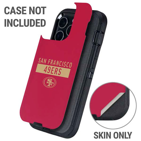 NFL San Francisco 49ers Red Performance Series Otterbox Defender iPhone Skin