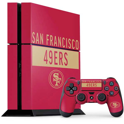 NFL San Francisco 49ers Red Performance Series PS4 Console and Controller Bundle Skin