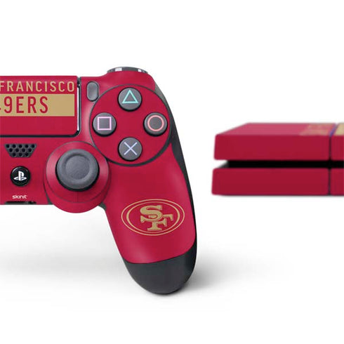 NFL San Francisco 49ers Red Performance Series PS4 Console and Controller Bundle Skin