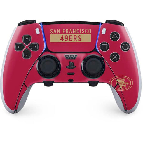 NFL San Francisco 49ers Red Performance Series PS5 DualSense Edge Pro Controller Skin