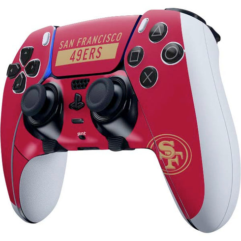 NFL San Francisco 49ers Red Performance Series PS5 DualSense Edge Pro Controller Skin