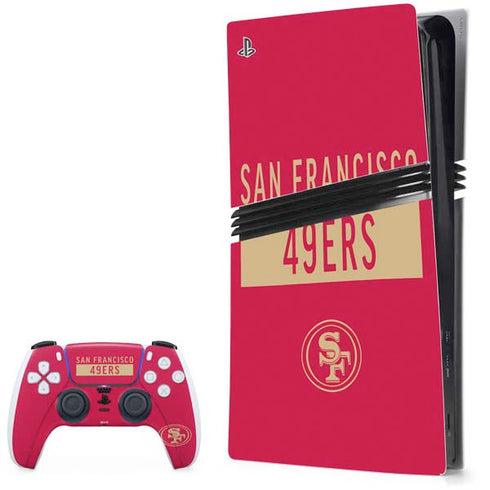 NFL San Francisco 49ers Red Performance Series PS5 Pro Bundle Skin