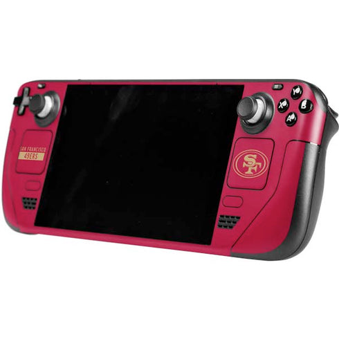 NFL San Francisco 49ers Red Performance Series Steam Deck Handheld Gaming Computer OLED Skin