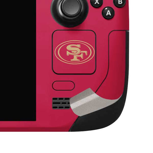NFL San Francisco 49ers Red Performance Series Steam Deck Handheld Gaming Computer OLED Skin