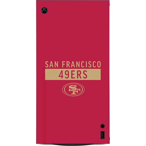 NFL San Francisco 49ers Red Performance Series XBox Series X Digital Edition Console Skin