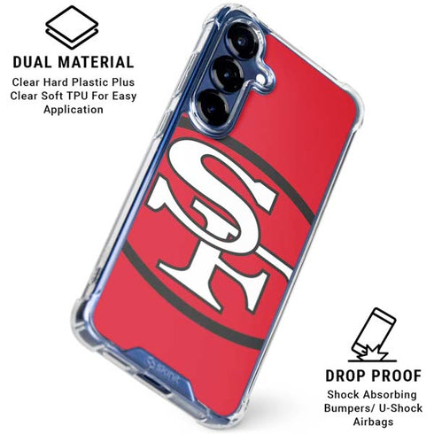NFL San Francisco 49ers Retro Logo Galaxy S25 Clear Case