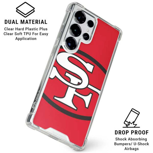 NFL San Francisco 49ers Retro Logo Galaxy S25 Ultra Clear Case