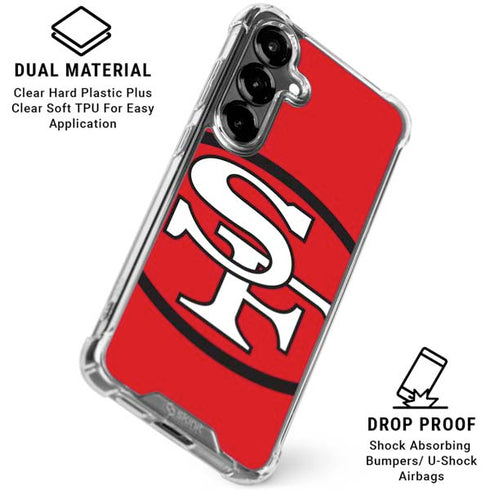 NFL San Francisco 49ers Retro Logo Galaxy S26 Plus Clear Case