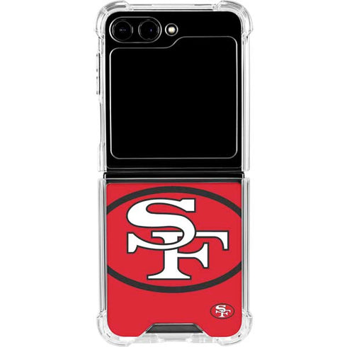 NFL San Francisco 49ers Retro Logo Galaxy Z Flip6 Clear Case