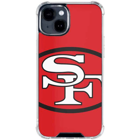 NFL San Francisco 49ers Retro Logo iPhone 15 Clear Case