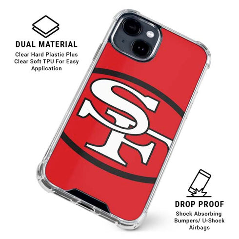 NFL San Francisco 49ers Retro Logo iPhone 15 Clear Case