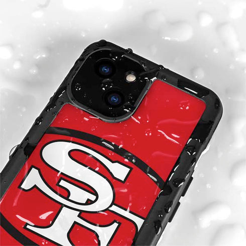 NFL San Francisco 49ers Retro Logo iPhone 15 Plus Waterproof Case
