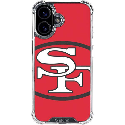 NFL San Francisco 49ers Retro Logo iPhone 16 Clear Case