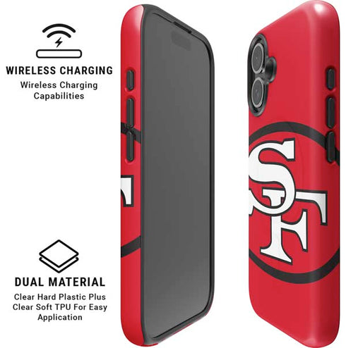 NFL San Francisco 49ers Retro Logo iPhone 16 Plus Magsafe Impact Case