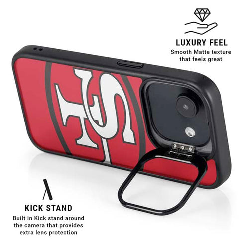 NFL San Francisco 49ers Retro Logo iPhone 16e Kickstand Case