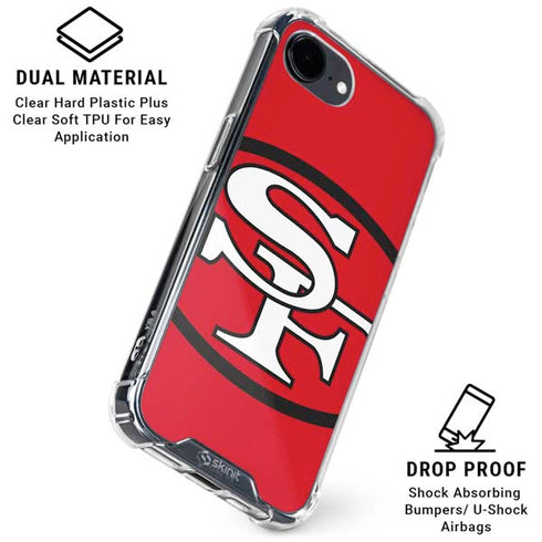 NFL San Francisco 49ers Retro Logo iPhone 16e Clear Case