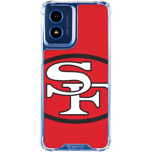 NFL San Francisco 49ers Retro Logo Moto G 5G (2024) Clear Case