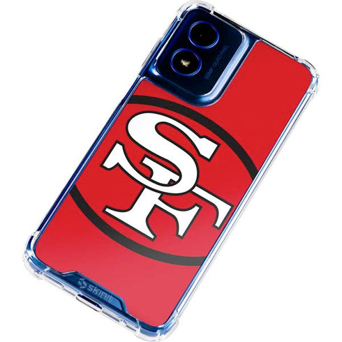 NFL San Francisco 49ers Retro Logo Moto G 5G (2024) Clear Case