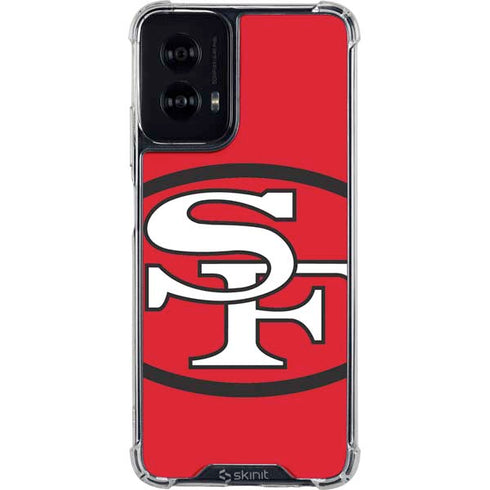 NFL San Francisco 49ers Retro Logo Moto G Power 5G (2024) Clear Case
