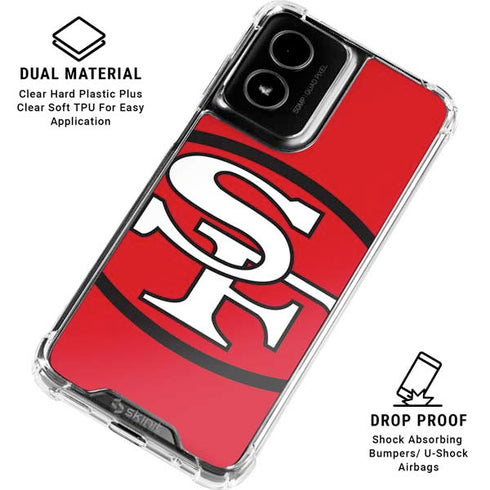 NFL San Francisco 49ers Retro Logo Moto G Power 5G (2024) Clear Case