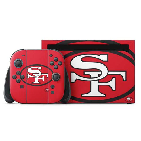 NFL San Francisco 49ers Retro Logo Nintendo Switch 2 (2025) with Joy-Con Skin