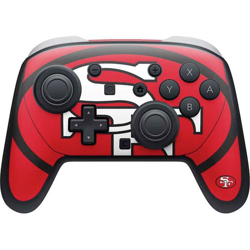 NFL San Francisco 49ers Retro Logo Nintendo Switch 2 (2025) Pro Controller Skin