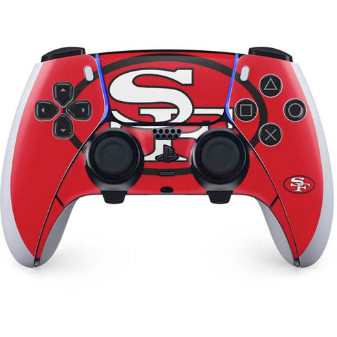 NFL San Francisco 49ers Retro Logo PS5 DualSense Edge Pro Controller Skin