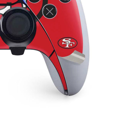 NFL San Francisco 49ers Retro Logo PS5 DualSense Edge Pro Controller Skin