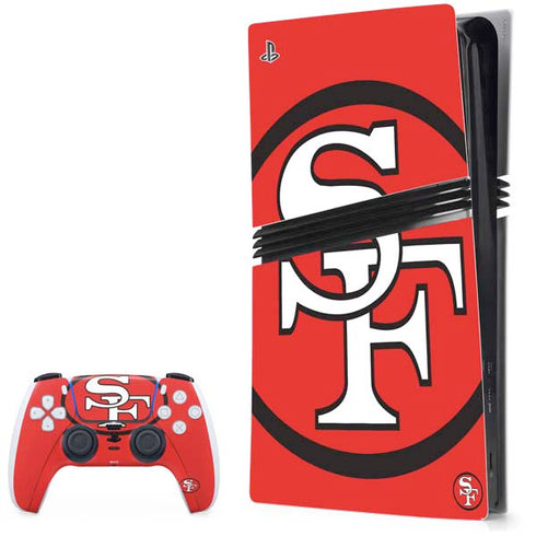 NFL San Francisco 49ers Retro Logo PS5 Pro Bundle Skin