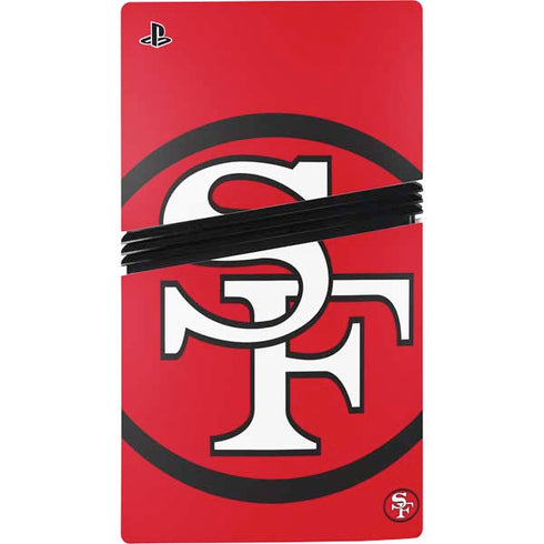 NFL San Francisco 49ers Retro Logo PS5 Pro Disk Console Skin