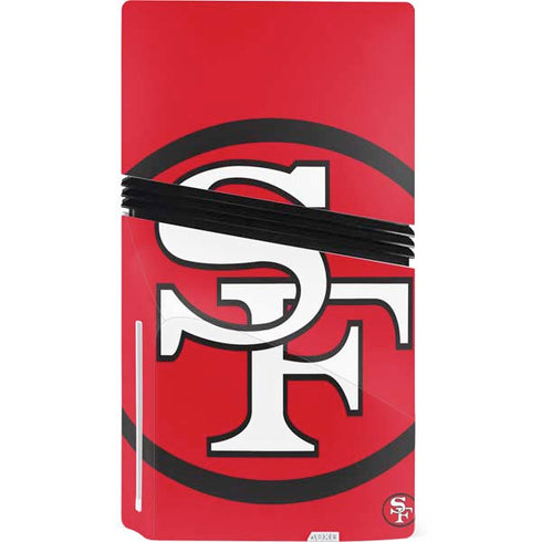 NFL San Francisco 49ers Retro Logo PS5 Pro Disk Console Skin