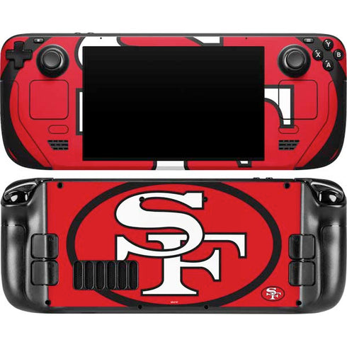 NFL San Francisco 49ers Retro Logo Steam Deck Handheld Gaming Computer OLED Skin