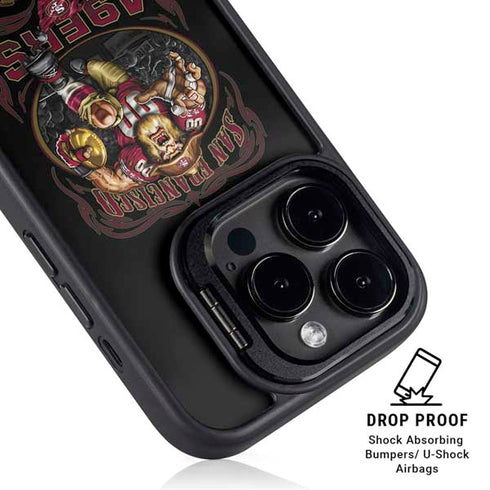 Liquid Blue NFL San Francisco 49ers Running Back iPhone 14 Pro Max Kickstand Case