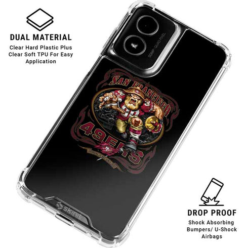 Liquid Blue NFL San Francisco 49ers Running Back Moto G Power 5G (2024) Clear Case