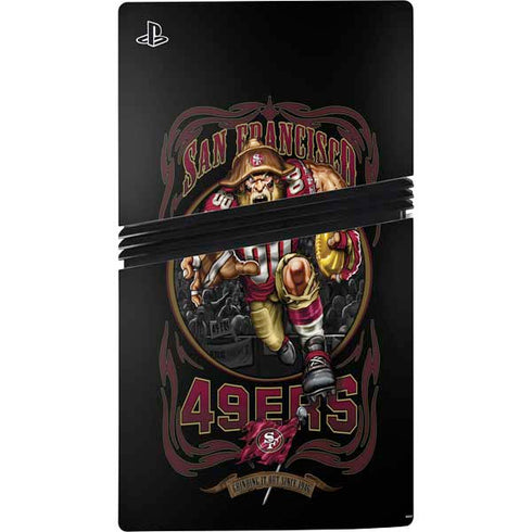 Liquid Blue NFL San Francisco 49ers Running Back PS5 Pro Console Skin
