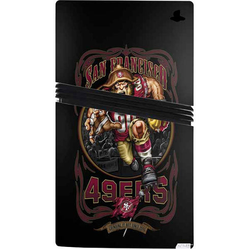 Liquid Blue NFL San Francisco 49ers Running Back PS5 Pro Console Skin