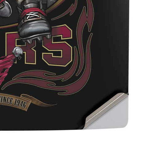 Liquid Blue NFL San Francisco 49ers Running Back PS5 Pro Disk Console Skin