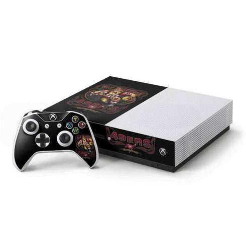 Liquid Blue NFL San Francisco 49ers Running Back Xbox One S Console and Controller Bundle Skin