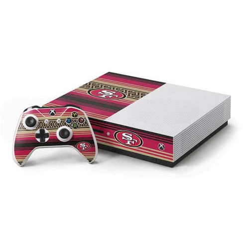 NFL San Francisco 49ers Trailblazer Xbox One S Console and Controller Bundle Skin