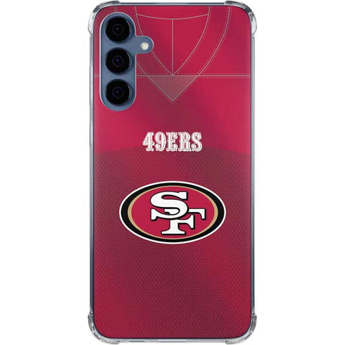 NFL San Francisco 49ers Team Jersey Galaxy A55 5G Clear Case