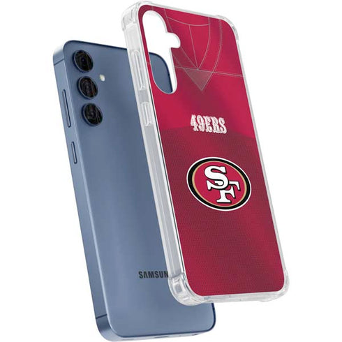 NFL San Francisco 49ers Team Jersey Galaxy A55 5G Clear Case