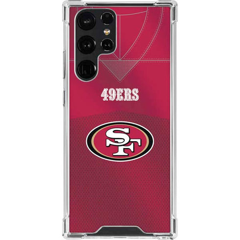 NFL San Francisco 49ers Team Jersey Galaxy S23 Ultra Clear Case