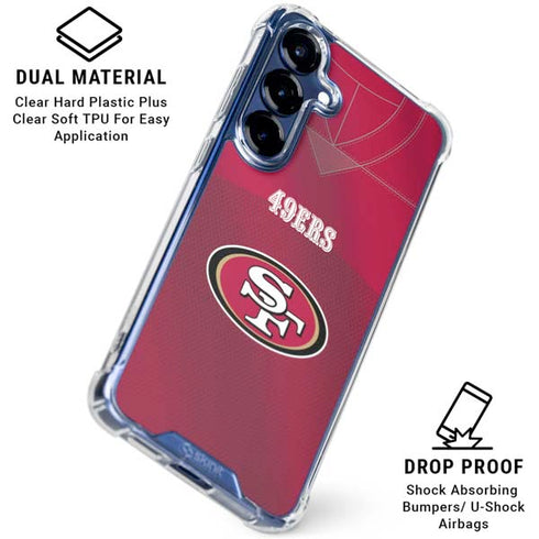 NFL San Francisco 49ers Team Jersey Galaxy S25 Clear Case