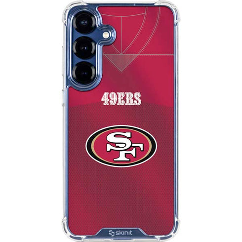 NFL San Francisco 49ers Team Jersey Galaxy S25 Plus Clear Case