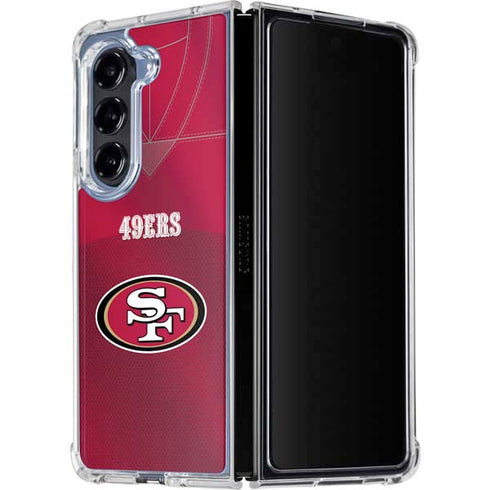NFL San Francisco 49ers Team Jersey Galaxy Z Fold5 5G Clear Case