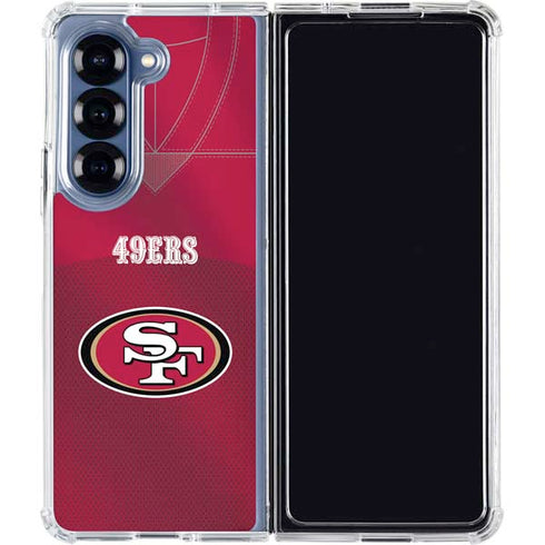 NFL San Francisco 49ers Team Jersey Galaxy Z Fold6 Clear Case