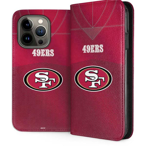 NFL San Francisco 49ers Team Jersey iPhone 14 Pro Folio Case