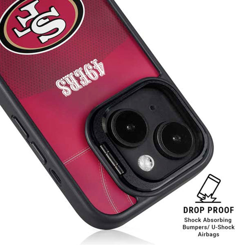 NFL San Francisco 49ers Team Jersey iPhone 15 Kickstand Case