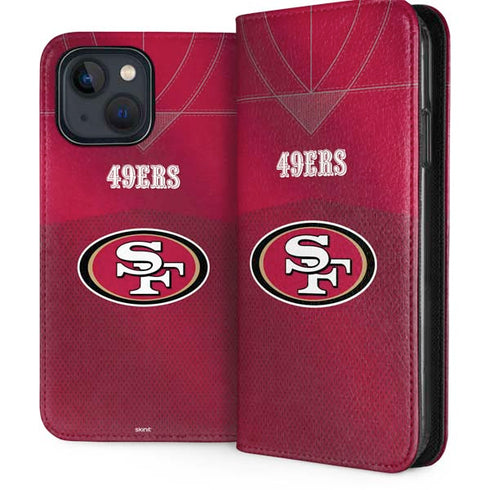 NFL San Francisco 49ers Team Jersey iPhone 15 Plus Folio Case